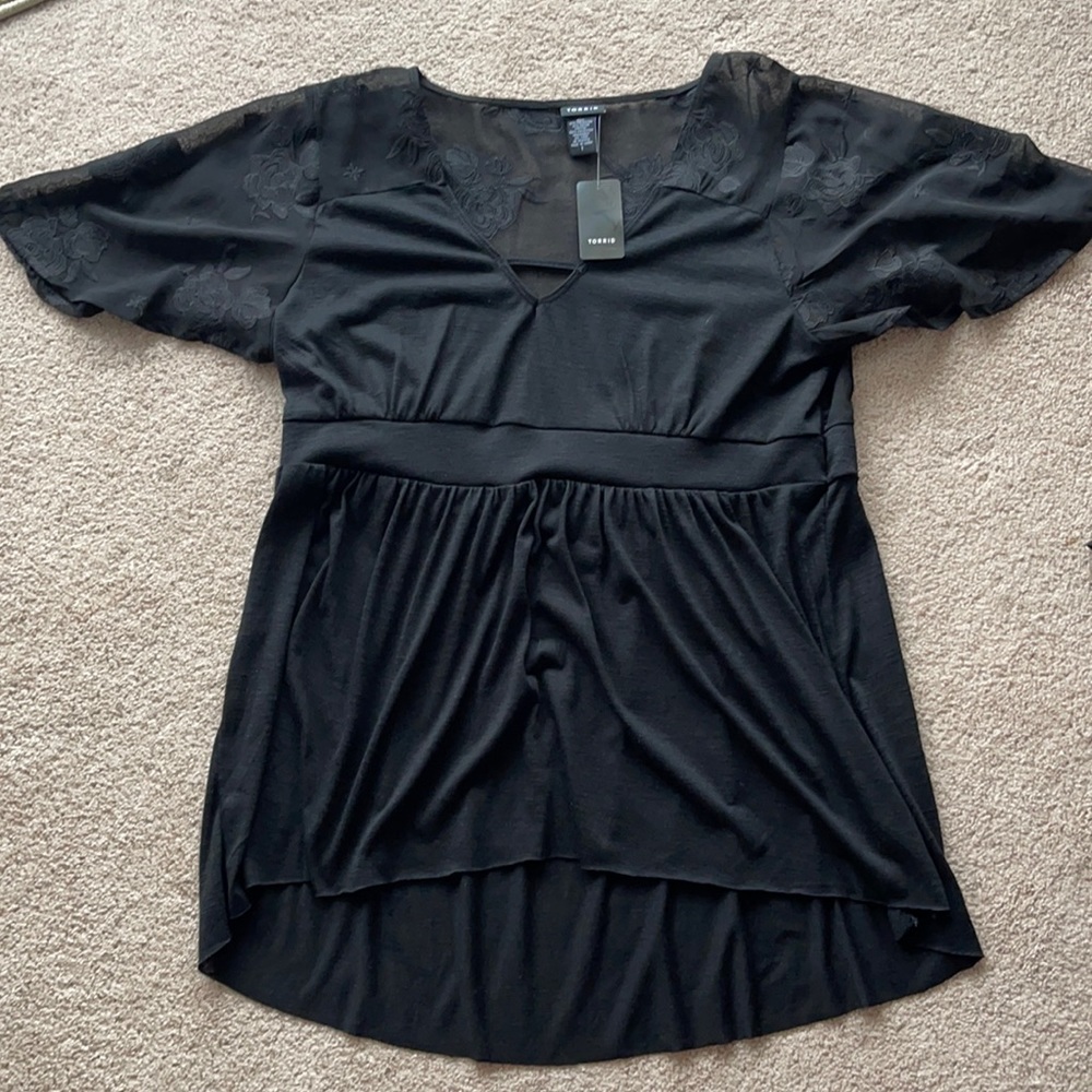 Torrid Intimates black dress with mesh NWT